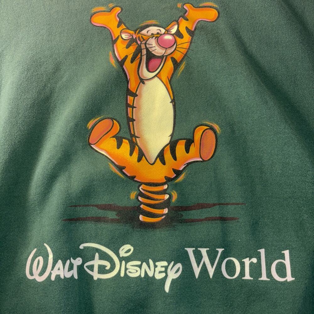 Tigger Vintage Sweatshirt 2XL Green Disney World Mickey Inc - Picture 2 of 8